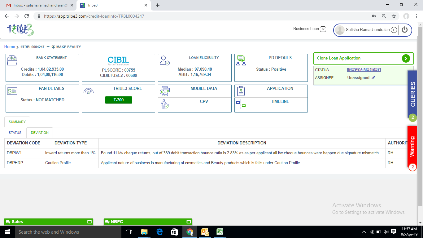 UX Designer learning from a Credit Manager on the credit underwriting process